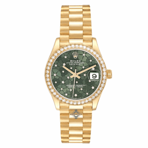 Rolex Datejust 31mm Yellow Gold Olive Green Dial 1:1 Super Clone Swiss 2236 Automatic Movement Ref-278288RBR